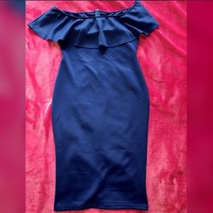 NWOT Blue Off Shoulder Dress